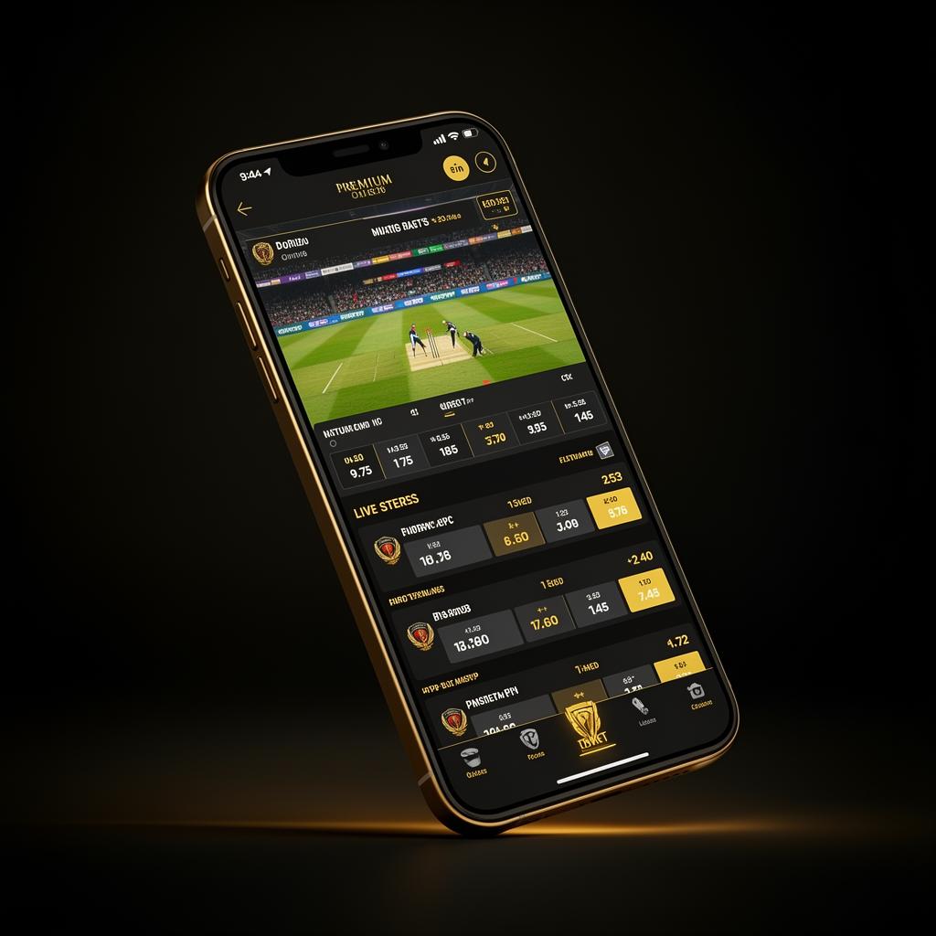 Premium cricket betting platform on mobile