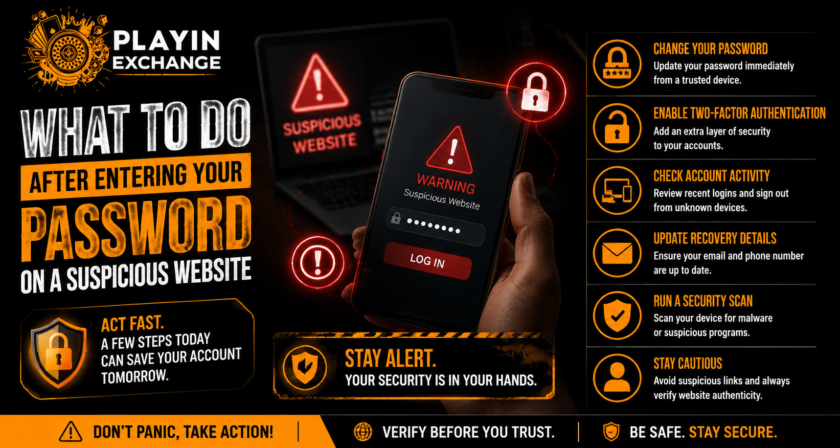 What to Do After Entering Your Password on a Suspicious Website