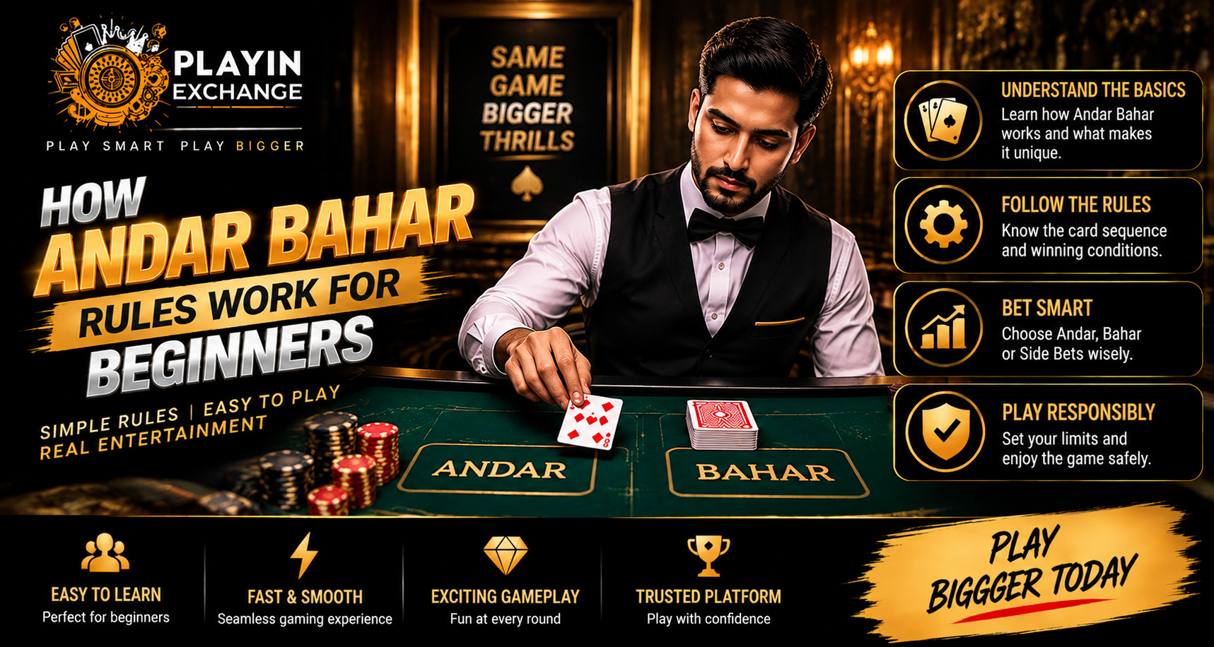 Playexch: How Andar Bahar Rules Work for Beginners