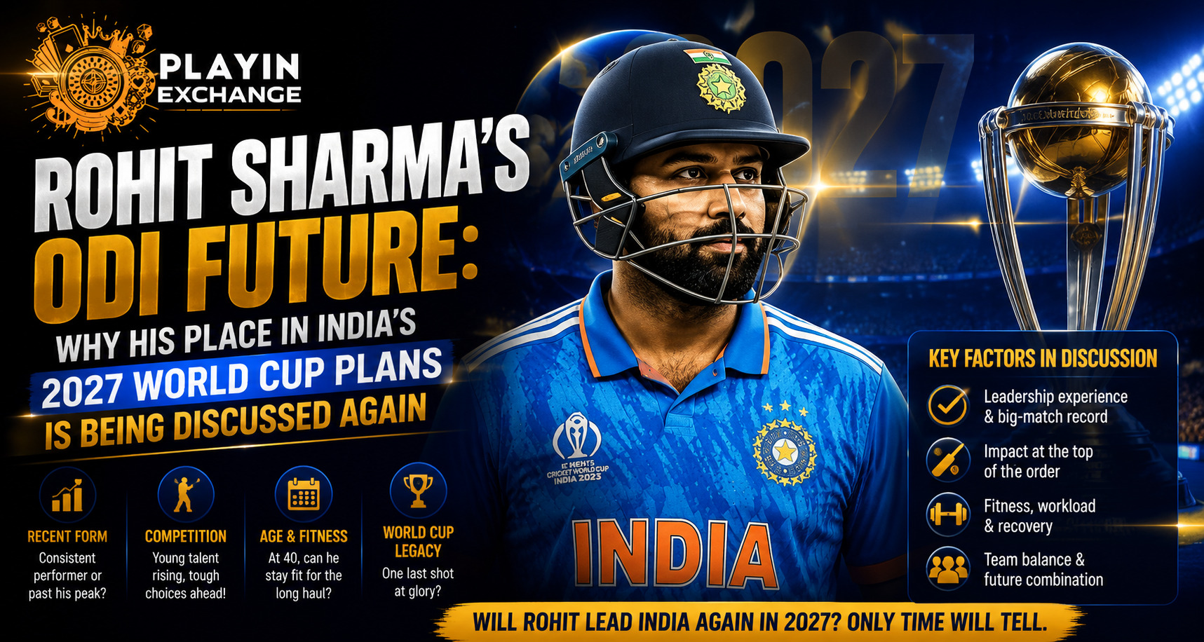 Rohit Sharma’s ODI Future: Why His Place in India’s 2027 World Cup Plans Is Being Discussed Again